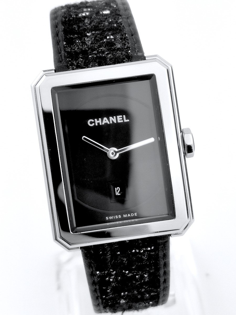 Montre Chanel - Boyfriend - Acier/tweed - Medium-photo-4