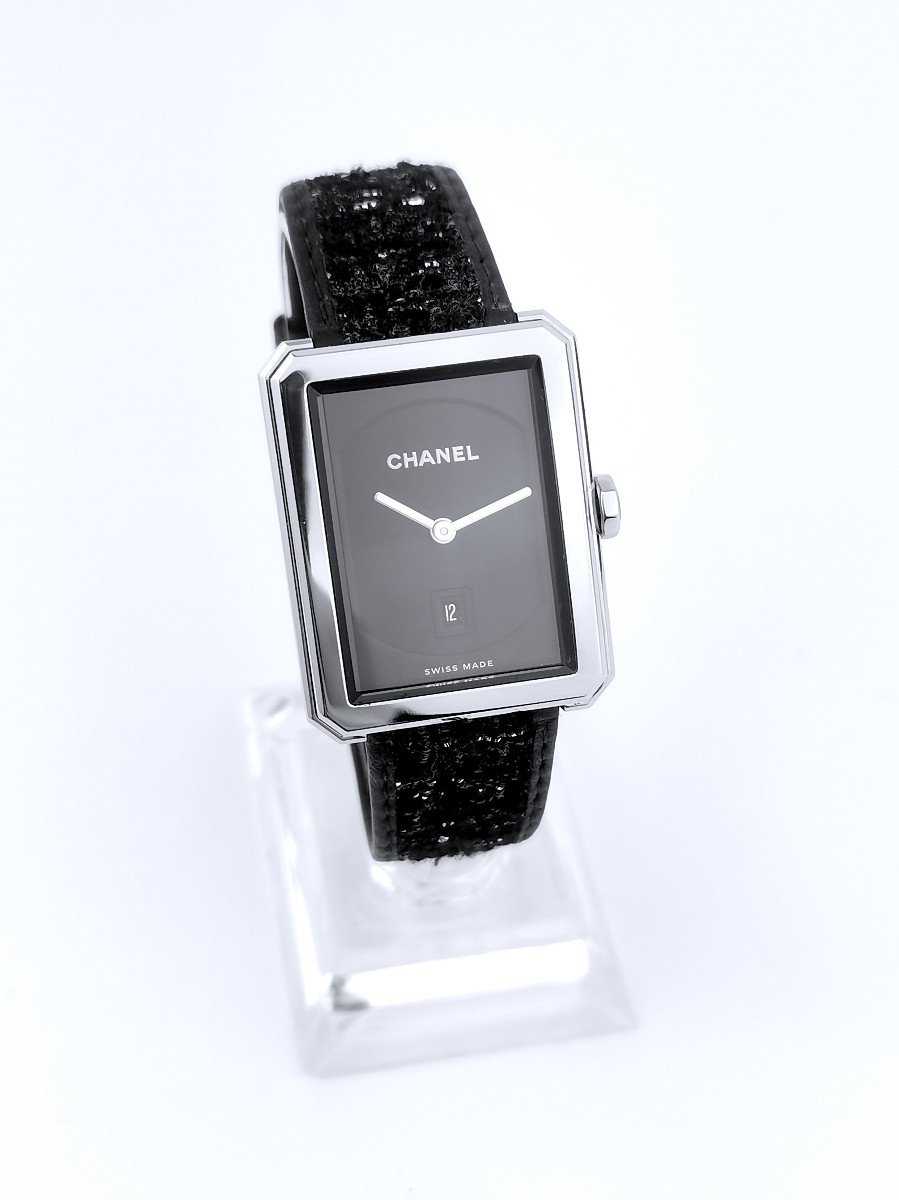 Montre Chanel - Boyfriend - Acier/tweed - Medium-photo-3