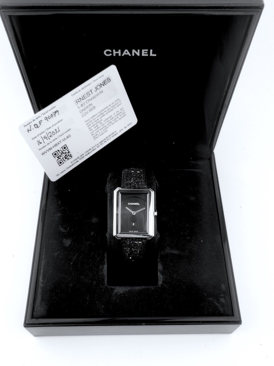 Montre Chanel - Boyfriend - Acier/tweed - Medium-photo-5