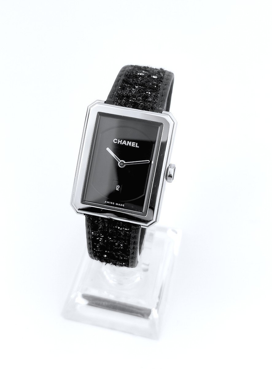 Montre Chanel - Boyfriend - Acier/tweed - Medium-photo-6