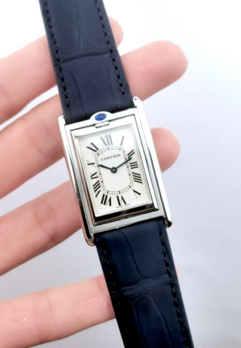 Cartier Watch - Tank Basculante - Steel - Mechanical -photo-2