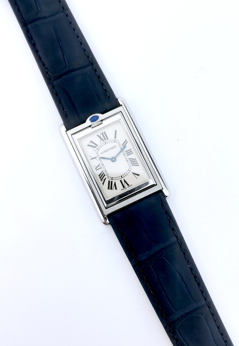 Cartier Watch - Tank Basculante - Steel - Mechanical -photo-4