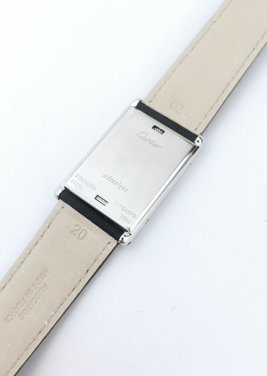 Cartier Watch - Tank Basculante - Steel - Mechanical -photo-1