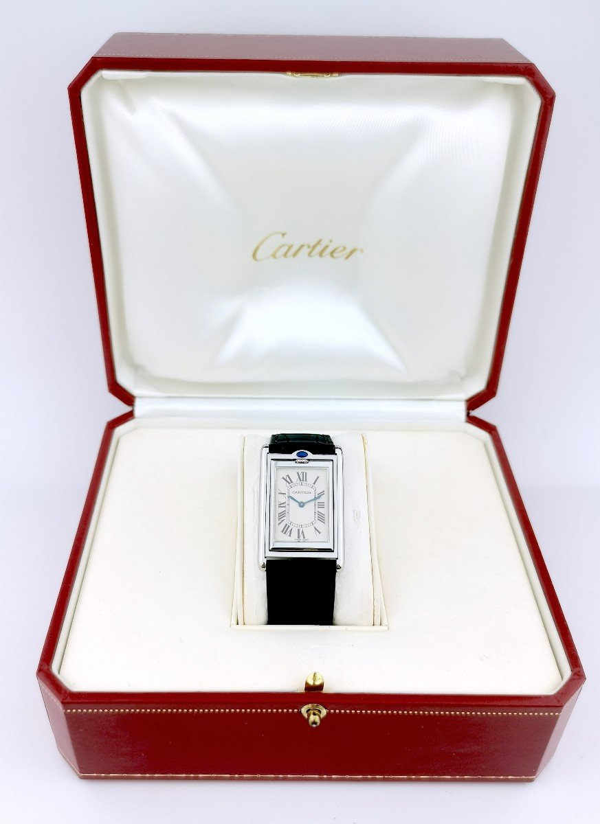 Cartier Watch - Tank Basculante - Steel - Mechanical -photo-4