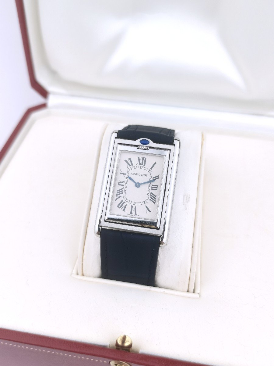 Cartier Watch - Tank Basculante - Steel - Mechanical -photo-5