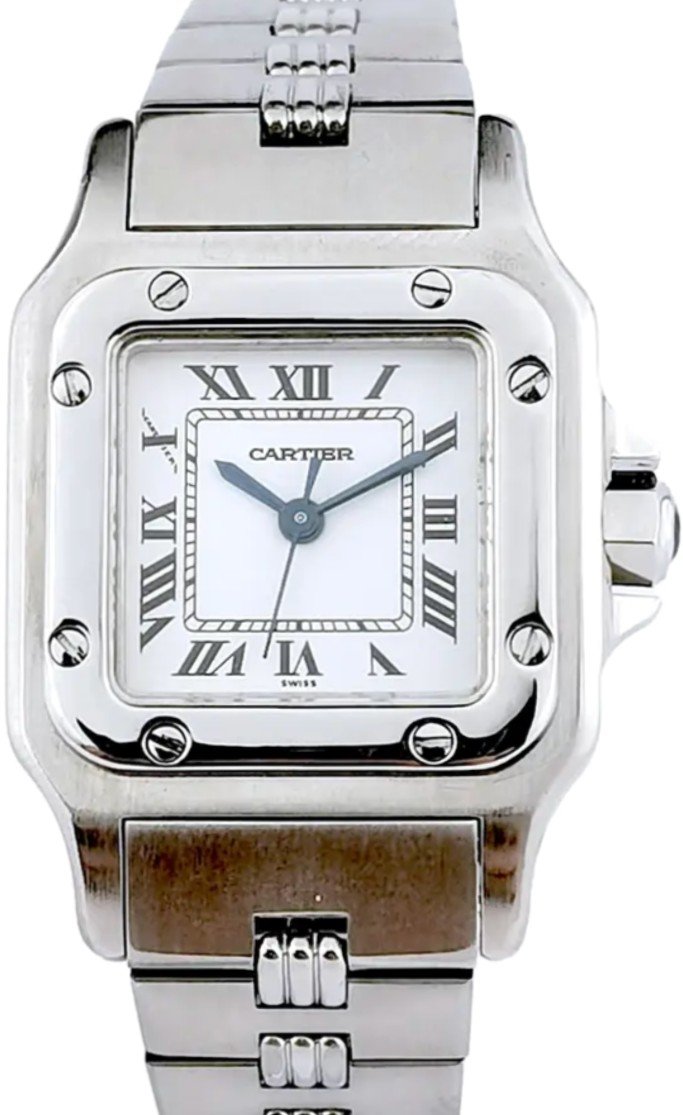 Montre Cartier - Santos Carrée - Bracelet Rivets - Pm