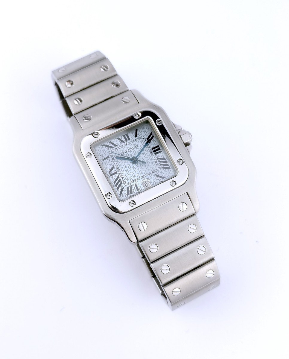 Montre Cartier - Santos Galbée - Ice Blue - 29 Mm-photo-4