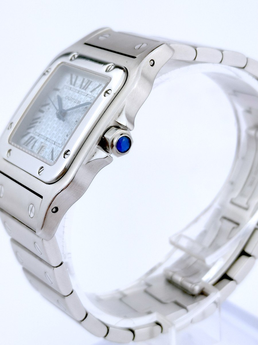 Cartier Watch - Santos Galbée - Ice Blue - 29 Mm-photo-3