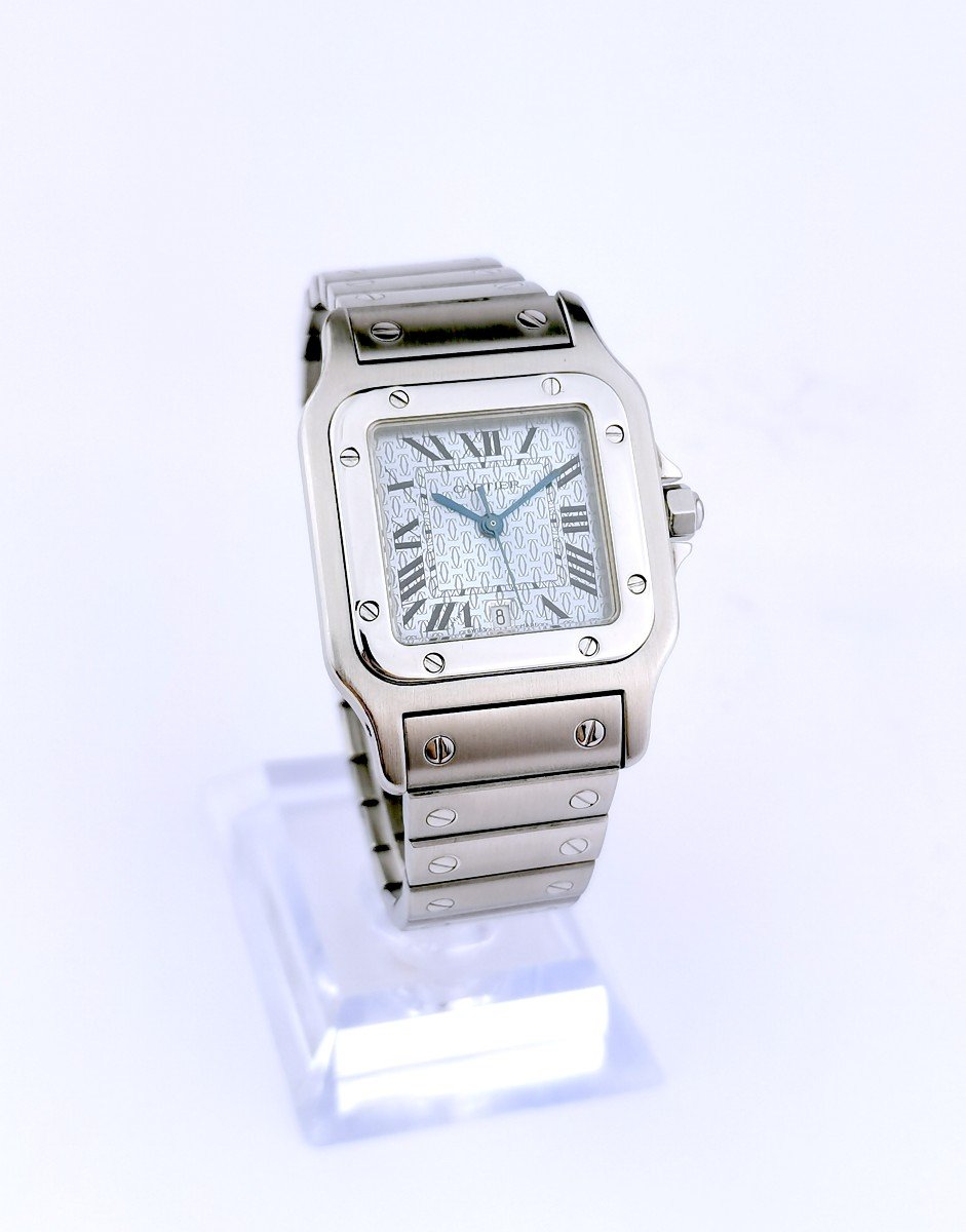 Cartier Watch - Santos Galbée - Ice Blue - 29 Mm-photo-4