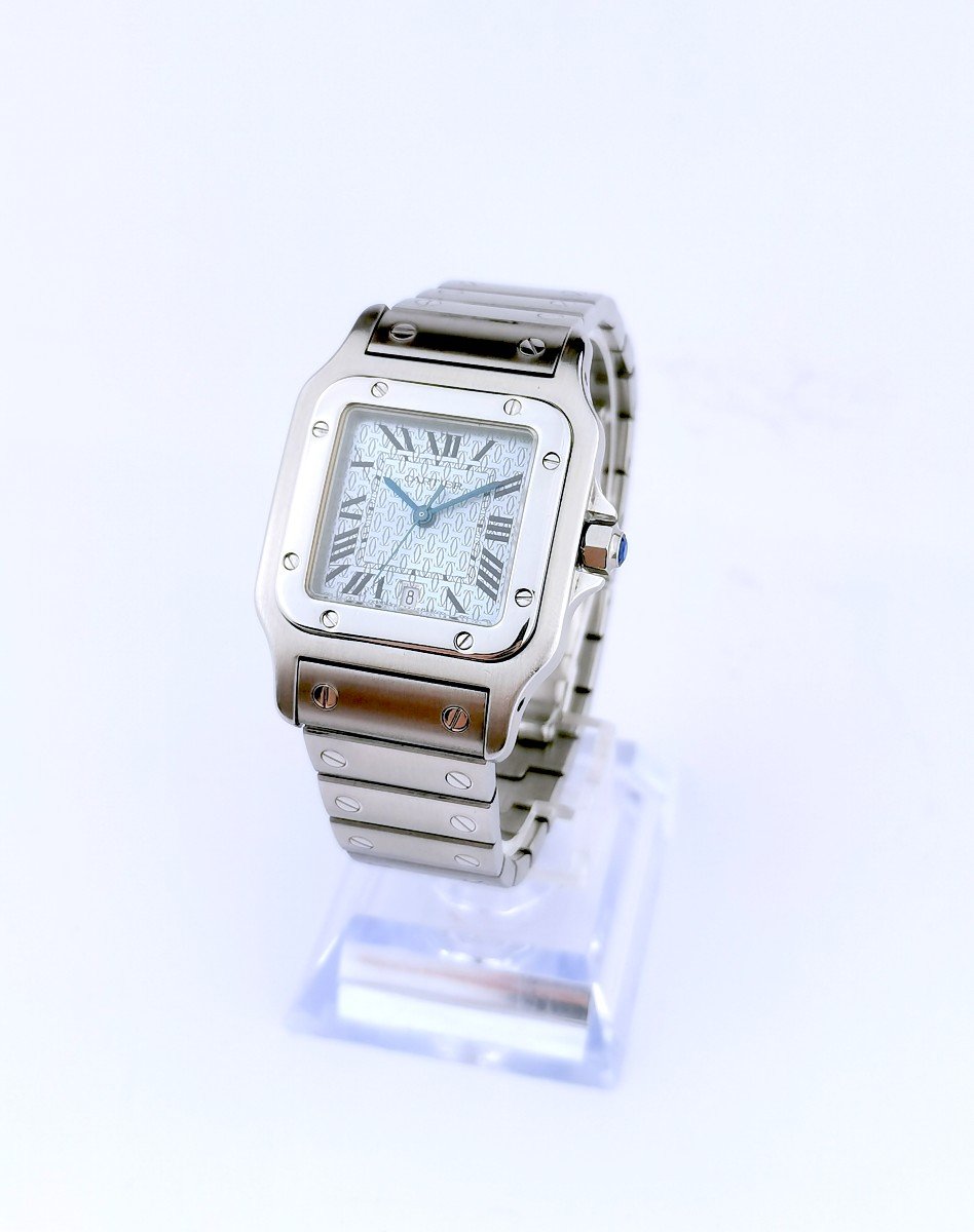 Cartier Watch - Santos Galbée - Ice Blue - 29 Mm-photo-5