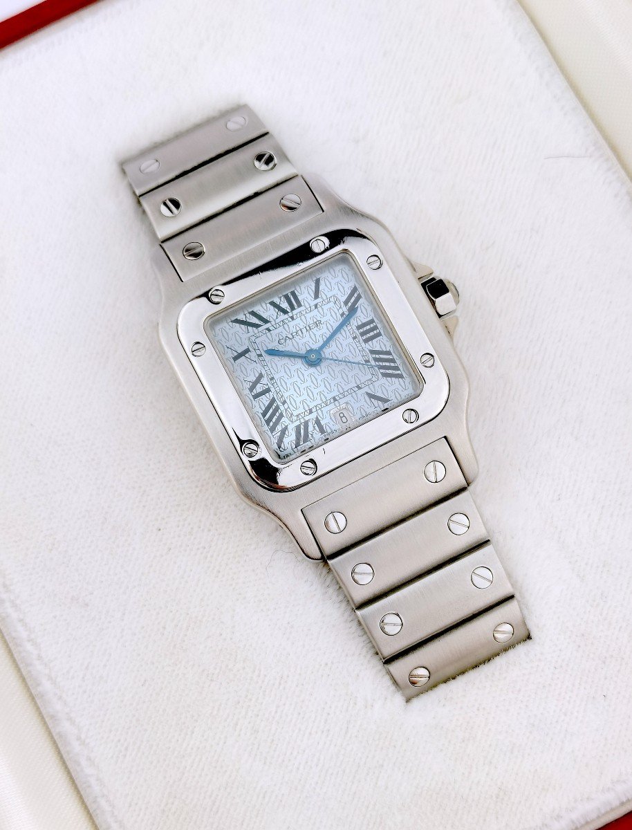 Cartier Watch - Santos Galbée - Ice Blue - 29 Mm-photo-8