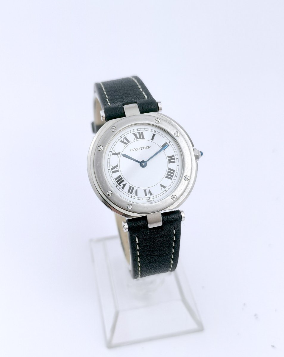 Cartier Watch - Santos Vendôme - Steel/leather - Gm-photo-4