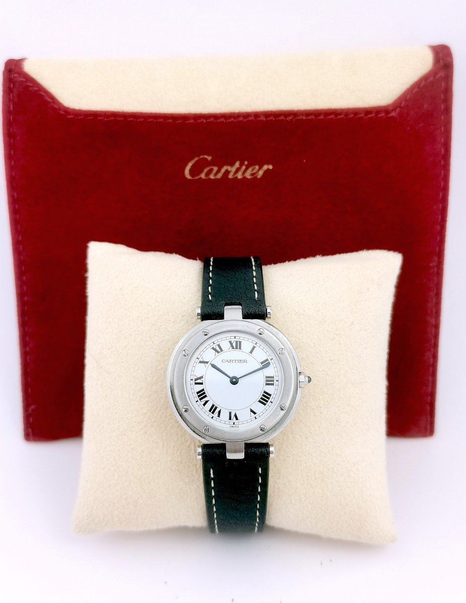 Cartier Watch - Santos Vendôme - Steel/leather - Gm-photo-5