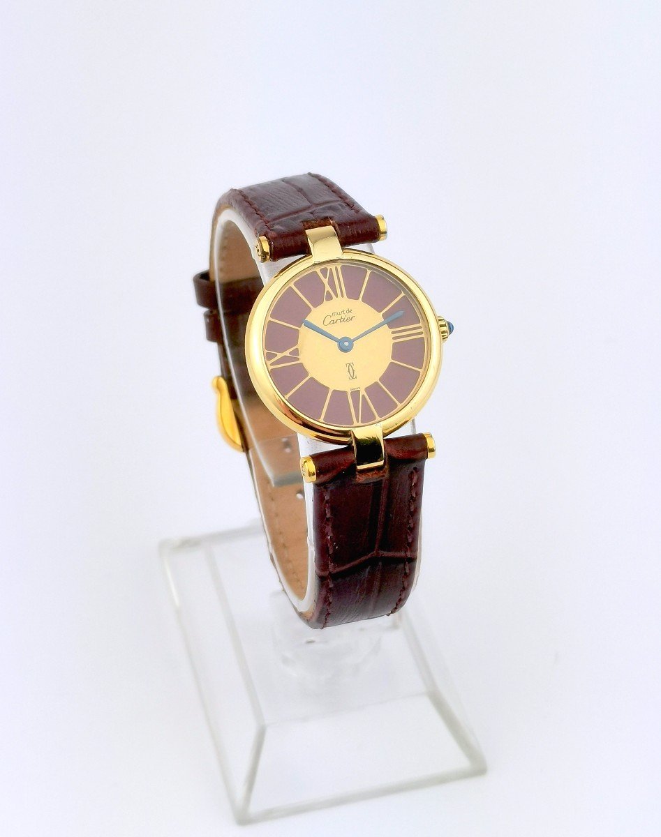 Cartier Watch - Must Vendôme - Bordeaux Gold Dial - Pm-photo-2