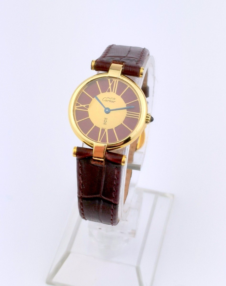 Cartier Watch - Must Vendôme - Bordeaux Gold Dial - Pm-photo-3