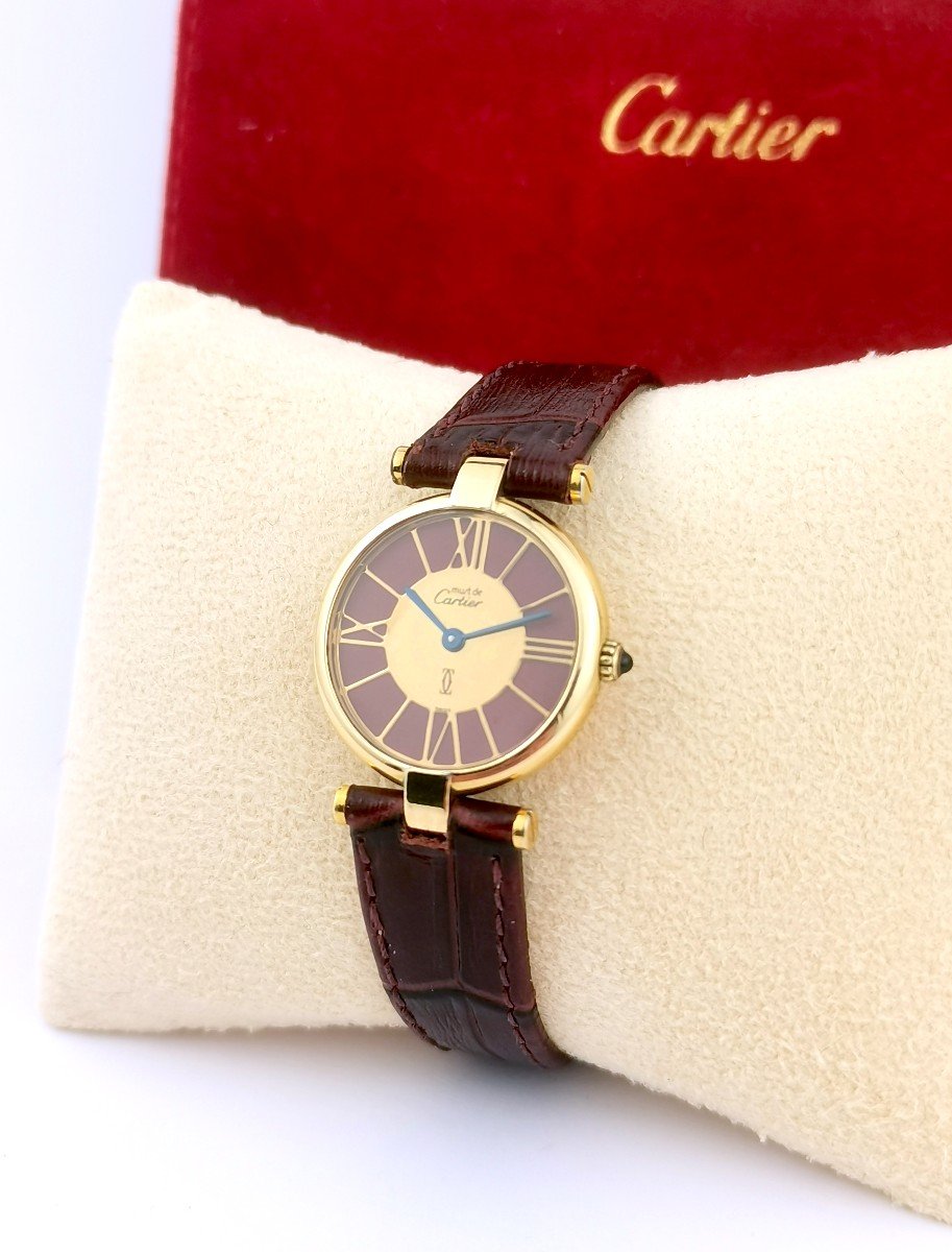 Cartier Watch - Must Vendôme - Bordeaux Gold Dial - Pm-photo-7