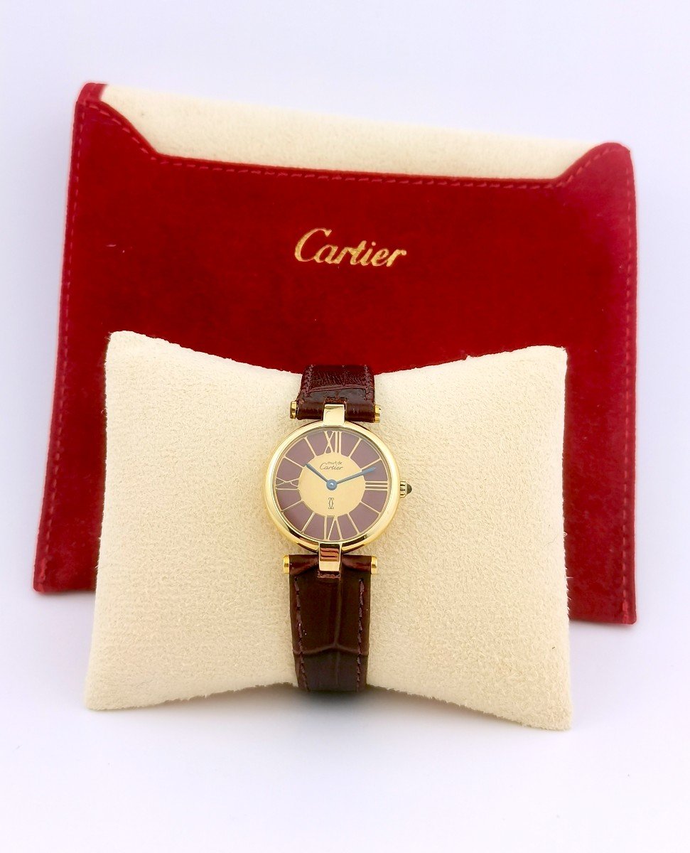 Cartier Watch - Must Vendôme - Bordeaux Gold Dial - Pm-photo-8