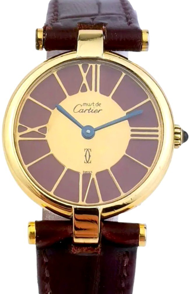 Cartier Watch - Must Vendôme - Bordeaux Gold Dial - Pm