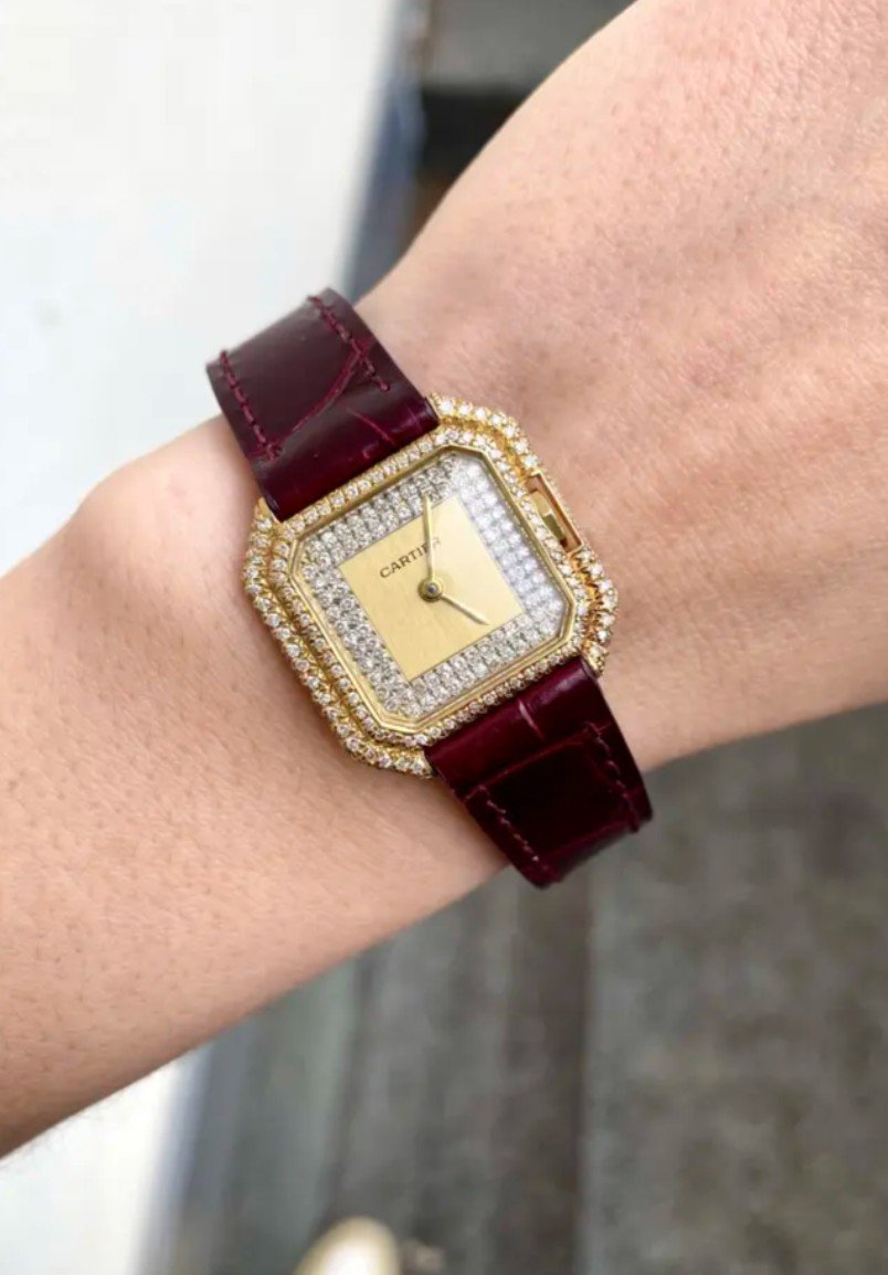 Cartier Watch - Belt - Gold/diamonds - Pm-photo-2