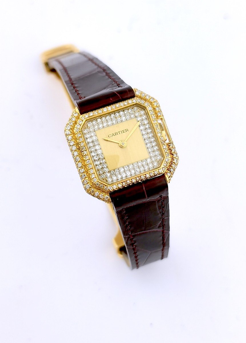 Montre Cartier - Ceinture - Or/diamants - Pm-photo-4