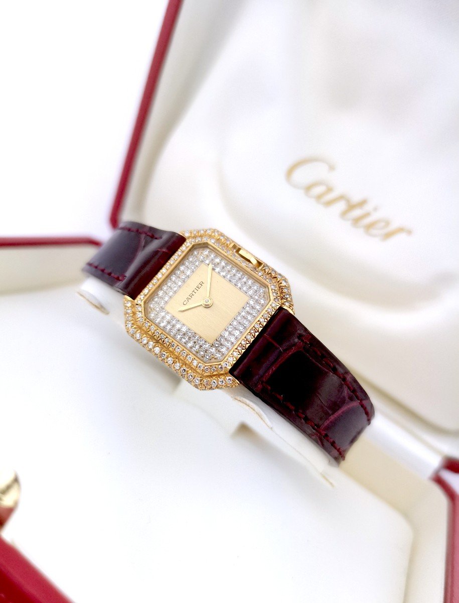 Montre Cartier - Ceinture - Or/diamants - Pm-photo-4