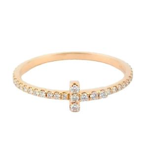 Bague Tiffany & Co - Tiffany T - Or Rose/diamants