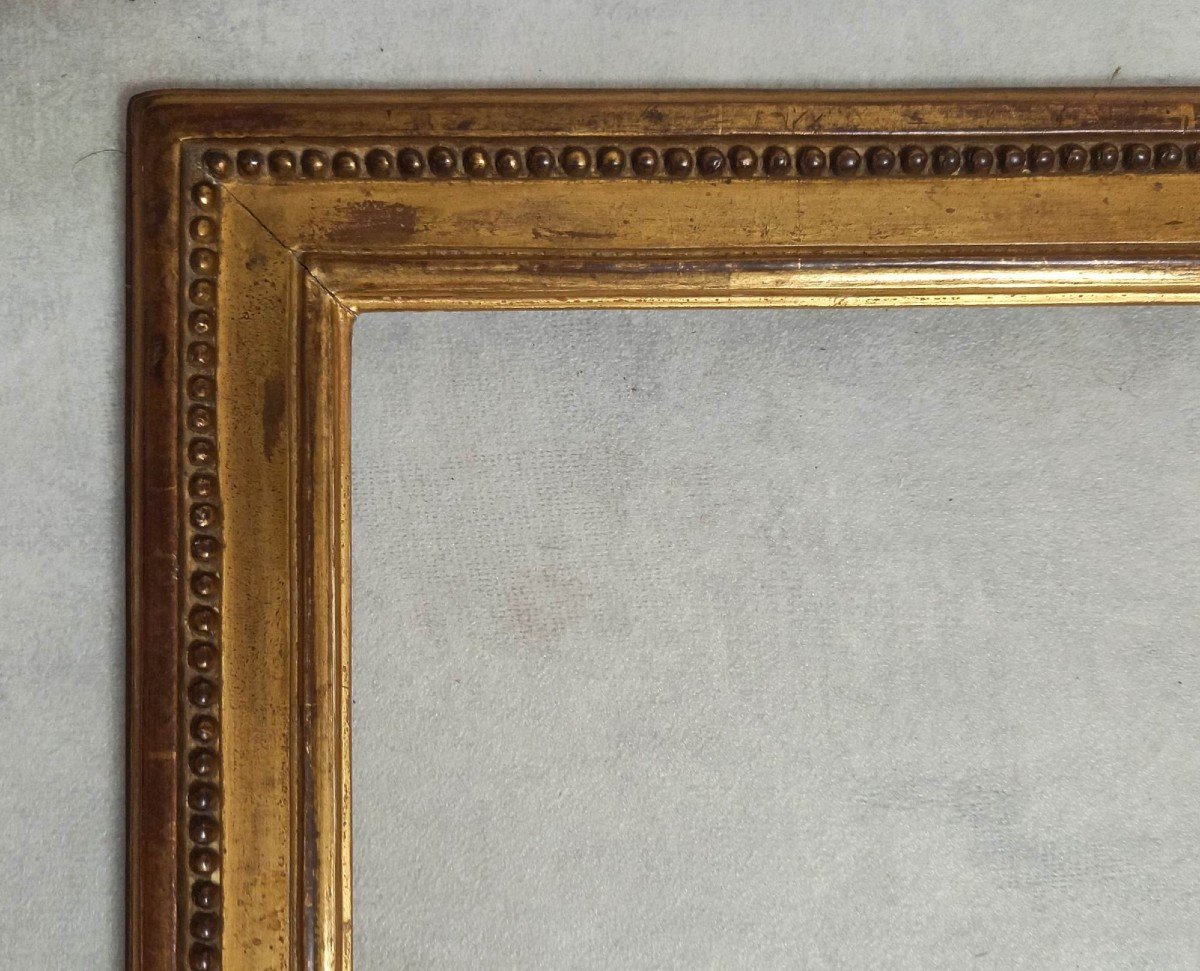 Claude Pepin (received Master In 1775) Gilded Wood Frame Carved With A Row Of Pearls Ep. Louis XVI-photo-2