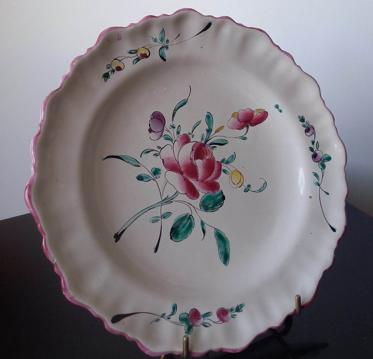 Moustiers Ferrat, Earthenware Plate, 18th Century-photo-1