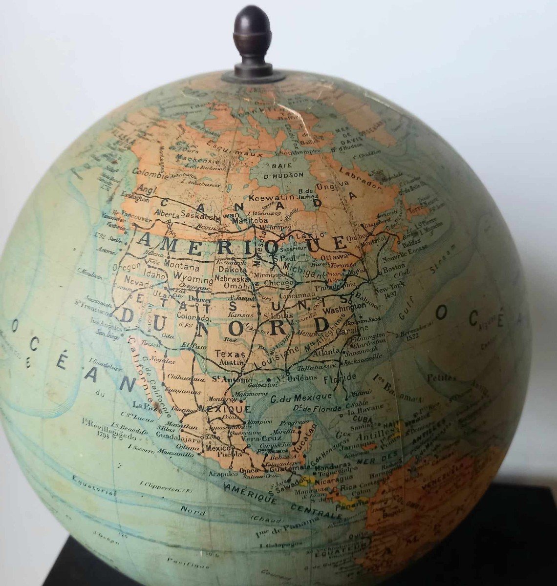 Terrestrial Globe World Map Around 1920, Forest Editeur-photo-7