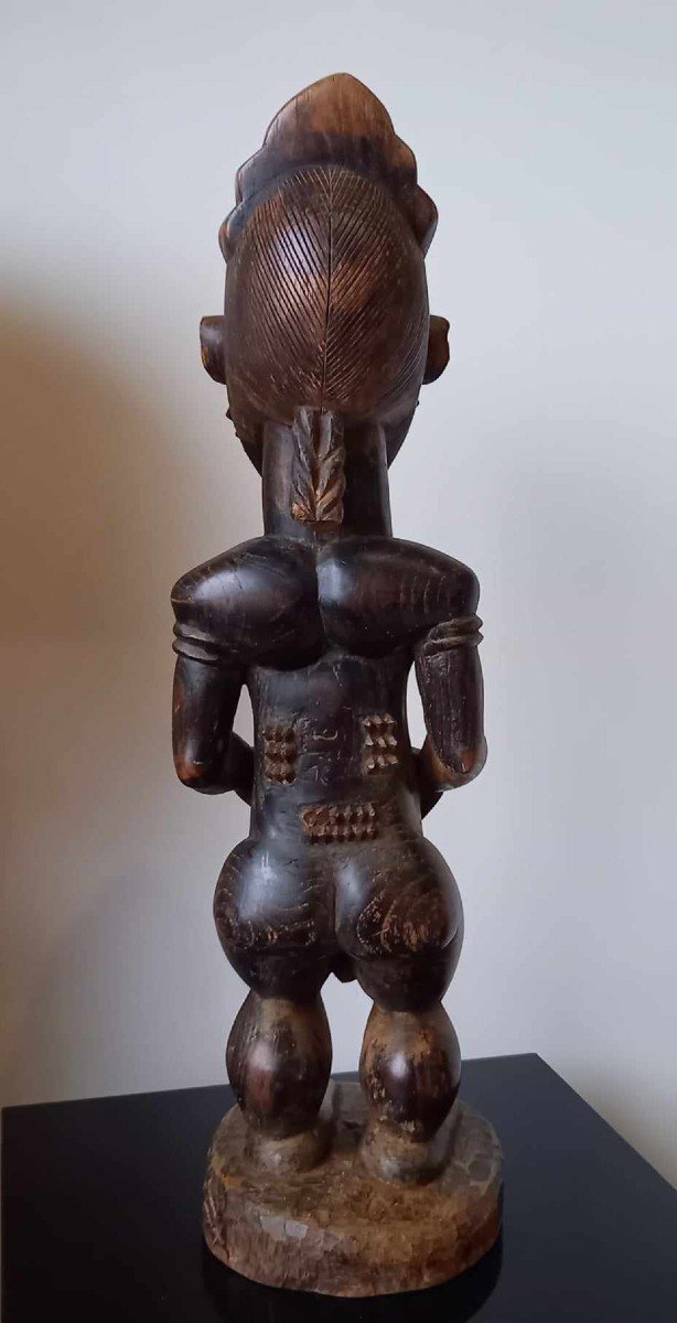 Large Mystical Husband Statue "bloblo Bian" Baoulé Ivory Coast-photo-2