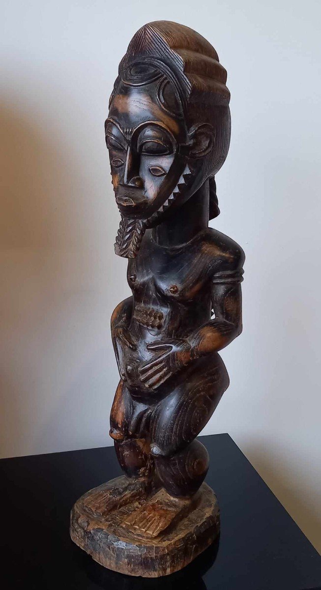 Large Mystical Husband Statue "bloblo Bian" Baoulé Ivory Coast