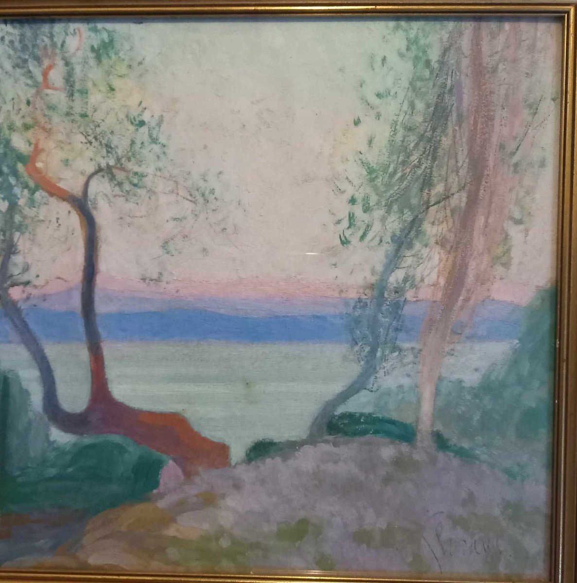 Florane (louis Blanchard, Dit) (1869-1939) "mediterranean Landscape"-photo-4