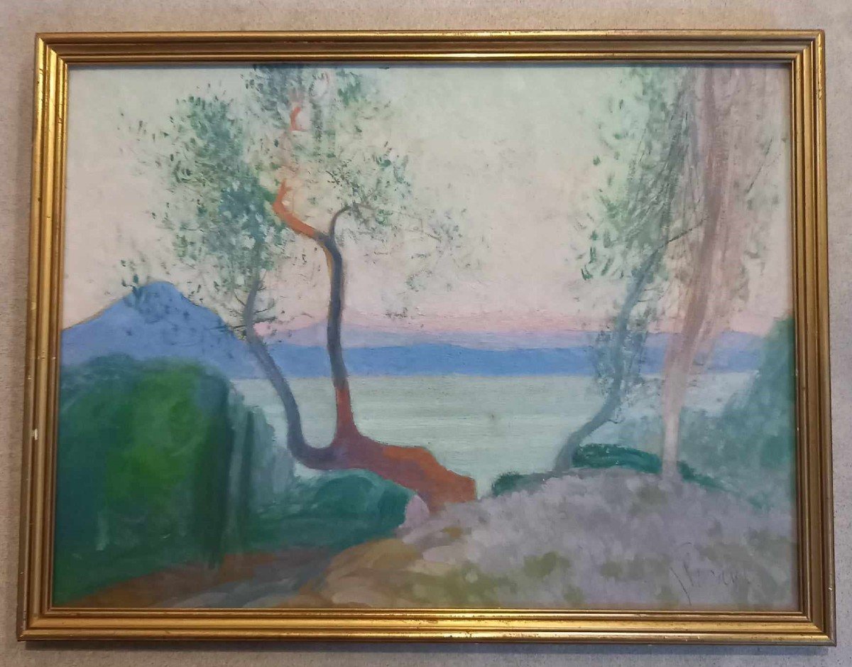 Florane (louis Blanchard, Dit) (1869-1939) "mediterranean Landscape"-photo-1