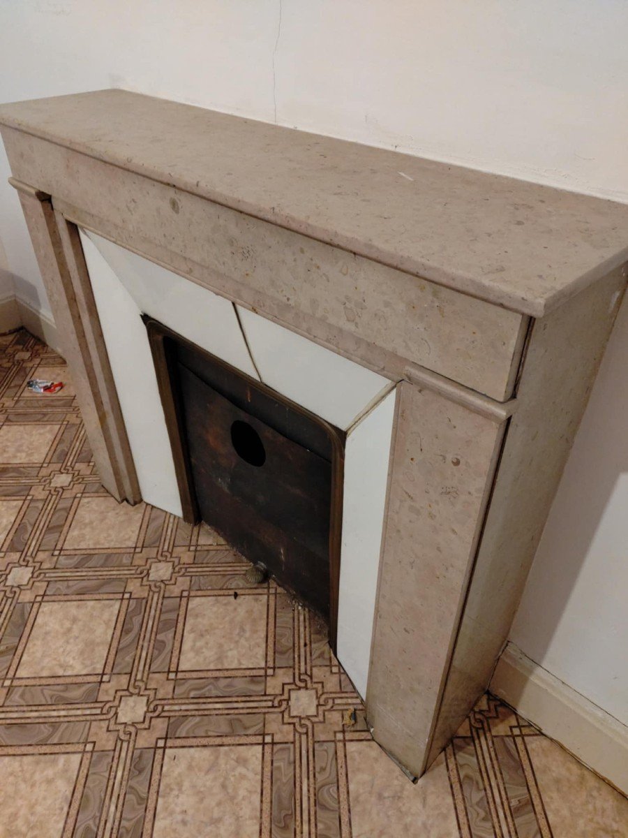 To Be Restored: Art Deco Period Marble Fireplace-photo-2