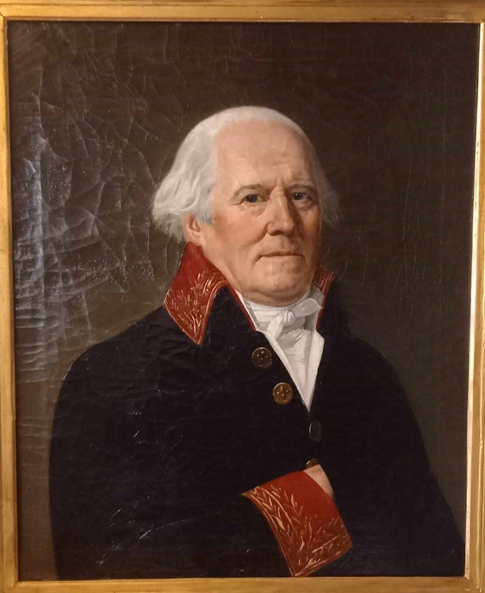 Ecole Française Vers 1820 "portrait d'Un Officier Militaire" Huile Sur Toile