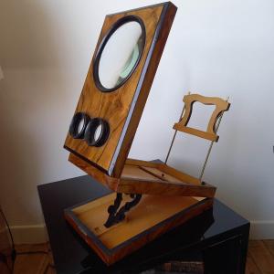 Graphoscope Combiné Avec Visionneuse Stéréo. Dernier Tiers Du XIXe Siècle