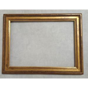 Claude Pepin (received Master In 1775) Gilded Wood Frame Carved With A Row Of Pearls Ep. Louis XVI