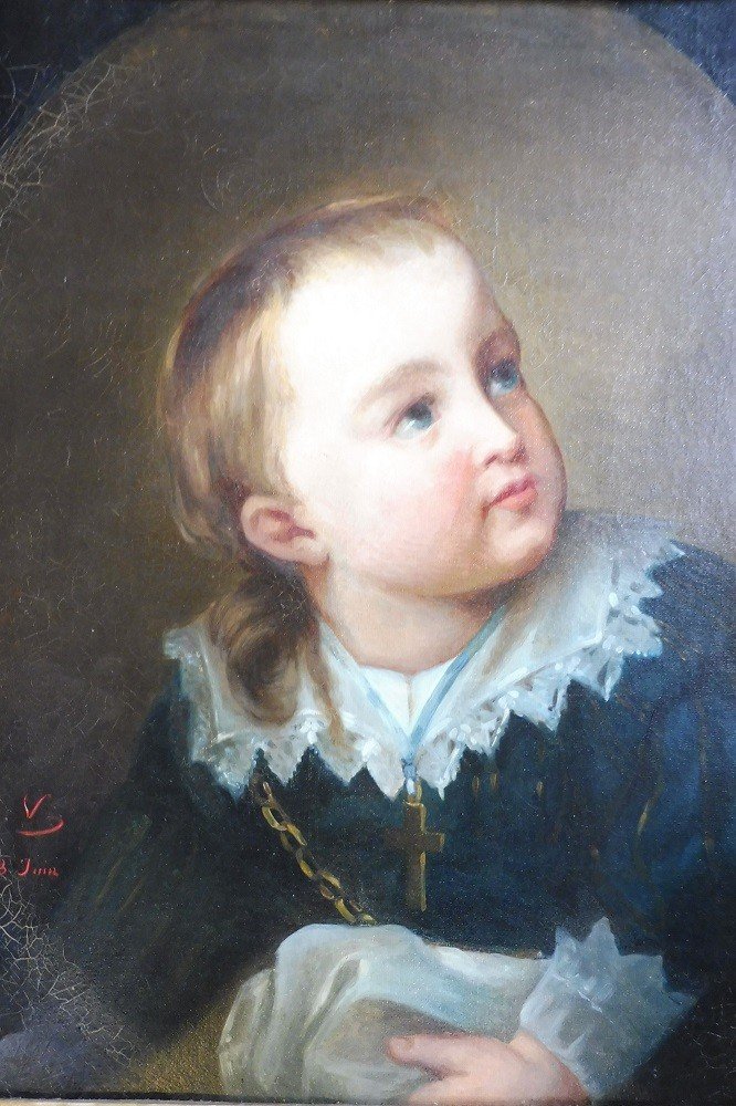 Oil On Canvas From The French School Around 1840  After Van Dyck-photo-2