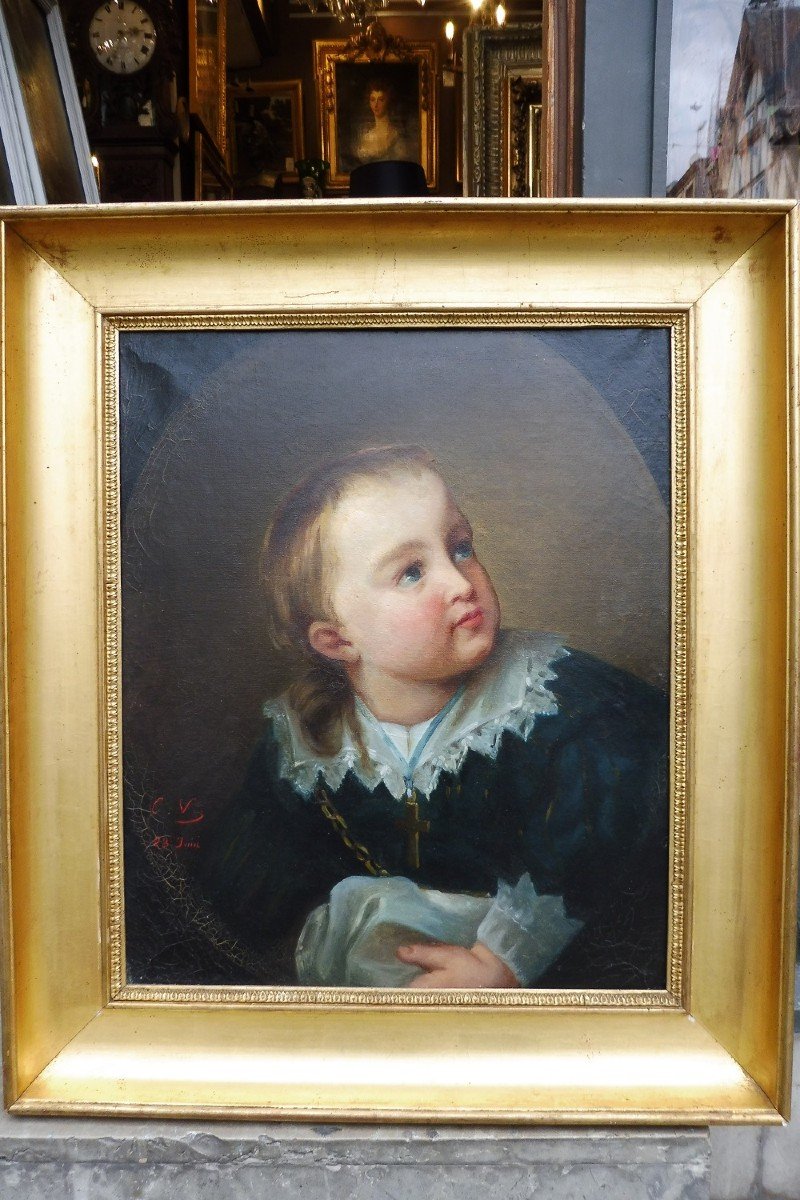 Oil On Canvas From The French School Around 1840  After Van Dyck