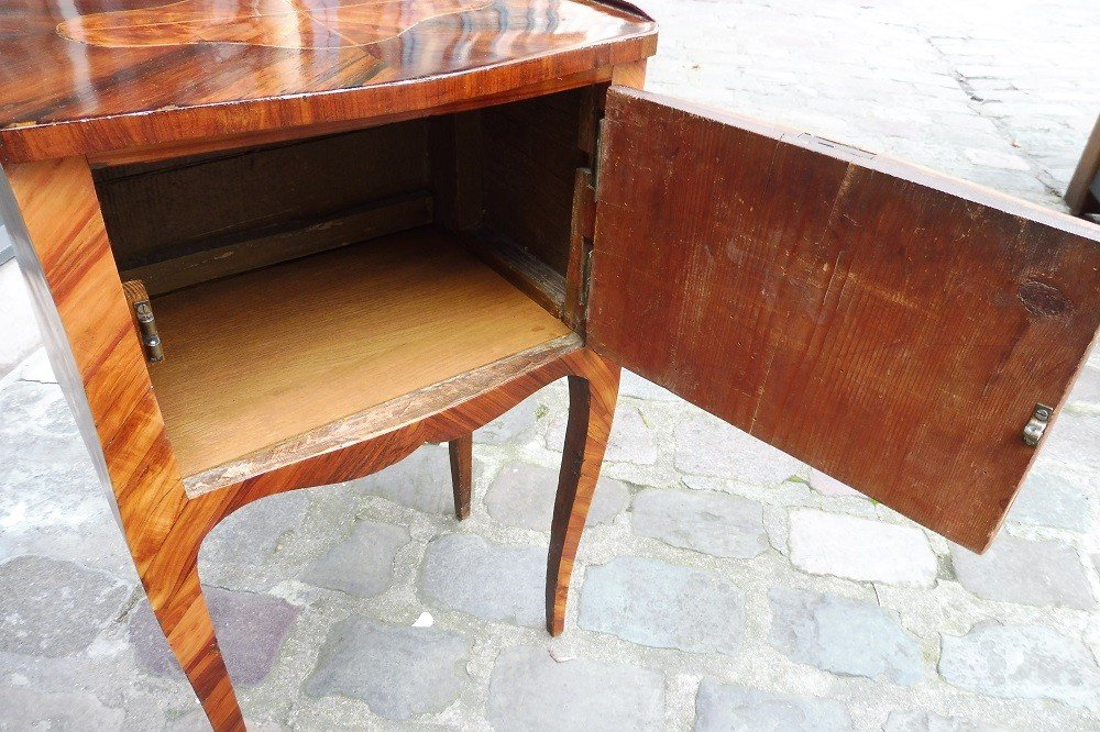 Chiffonniere Table 18 Century Transformed In Bedside With Door-photo-1