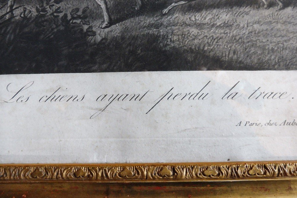 Gravure  d'Après  Carle  Vernet  " Scène De Chasse  à Courre "  -photo-4