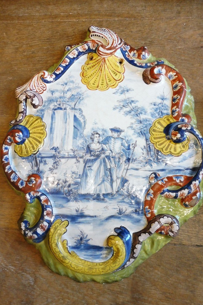 Pair Of 18th Century Delft Earthenware Plates -photo-3