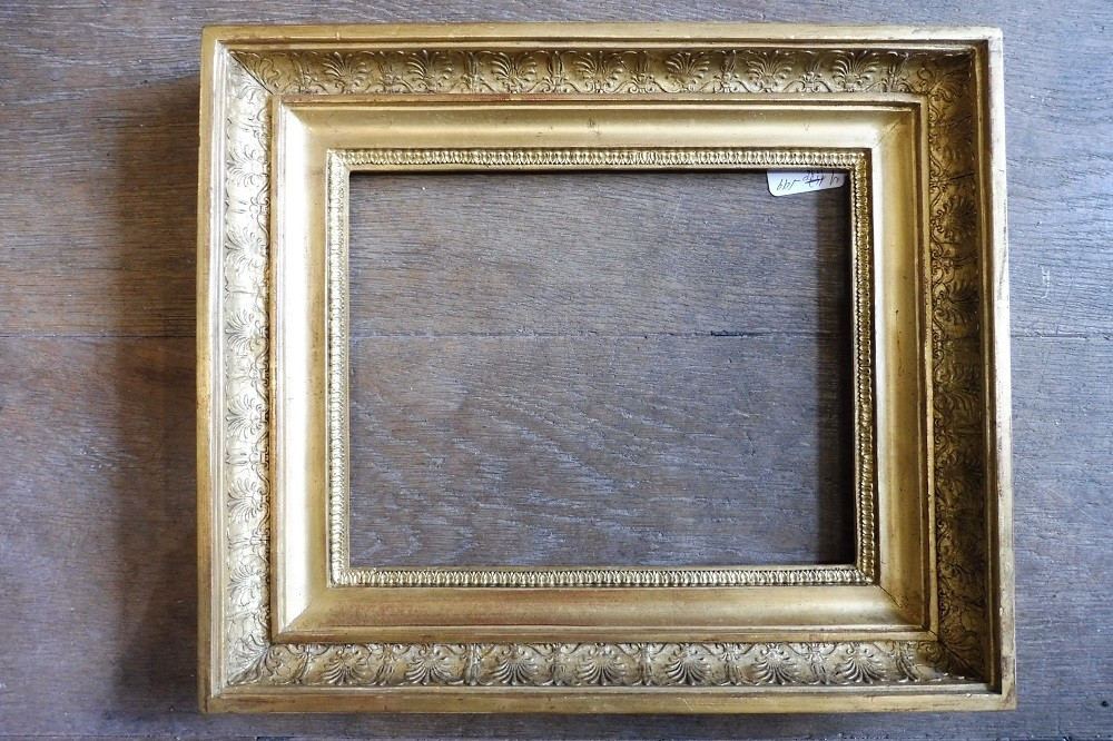 Rectangular Frame In Empire Gilded Stucco 