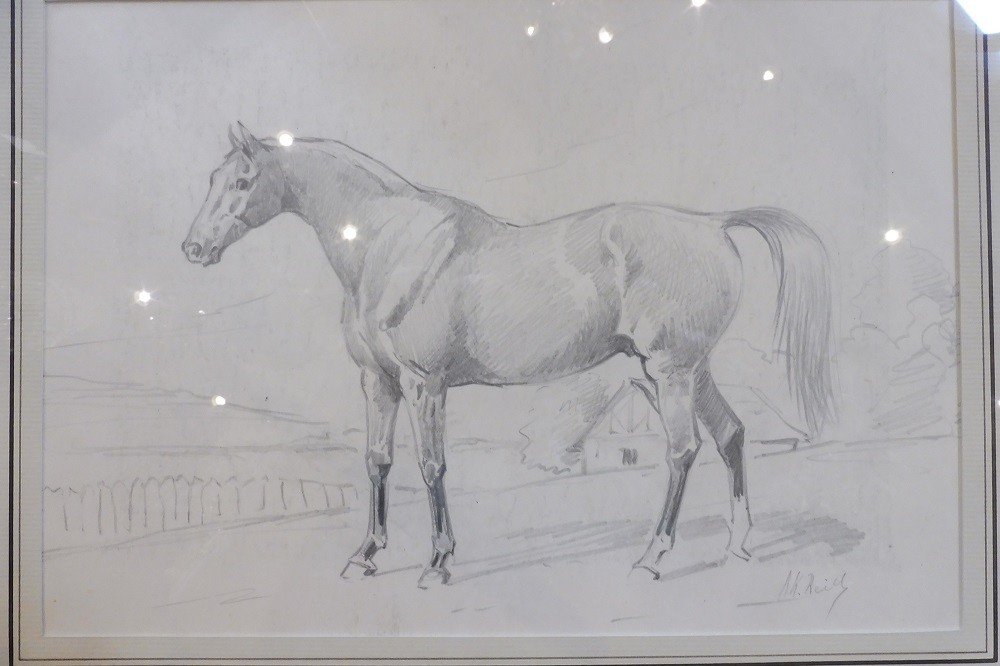 Pencil Drawing Signed Karl Reille-photo-2