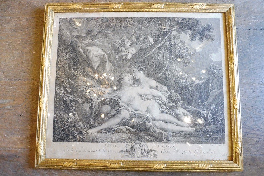 Gravure  18 Eme  d'Après  Boucher 