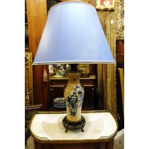 Chinese Porcelain Lamp Base Mounted In Lamp