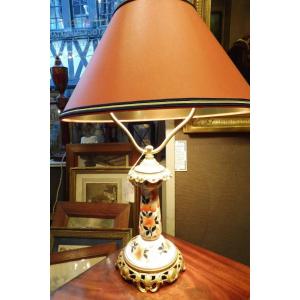 Bayeux Porcelain Lamp Base Gilt Bronze Frame 19 Century