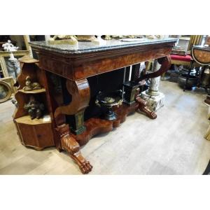 Louis Philippe Mahogany Console Table With Jarret Legs  