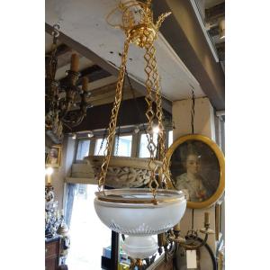 Second Empire Cut Crystal And Gilt Bronze Pendant Light  