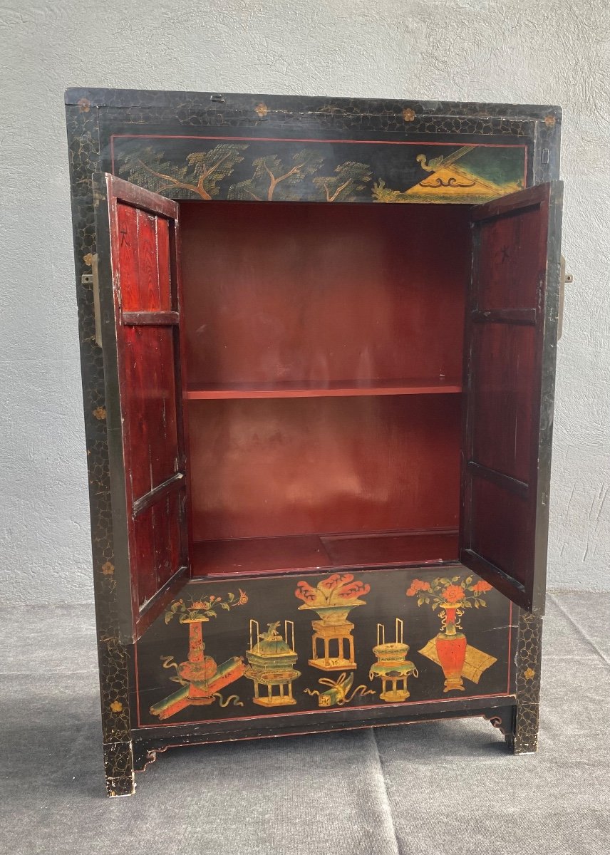 Chine. Armoire En Bois Laqué-photo-7